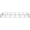 Dog Kennel Black 193.8 ft¬≤ Steel