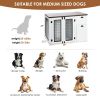 Dual Net Door Wooden Dog Crate - Side Cabinet with 2 Drawers