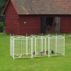 Dog Playpen Indoor 32 inch 8 Panels Metal Dog Pen Pet Dog Fence Outdoor Exercise Pen with Doors