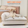 VEVOR Pet Sofa, Dog Couch for Large-Sized Dogs and Cats, Soft Velvety Dog Sofa Bed, 110 lbs Loading Cat Sofa, White