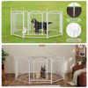 Dog Playpen Indoor 32 inch 8 Panels Metal Dog Pen Pet Dog Fence Outdoor Exercise Pen with Doors