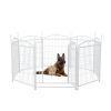 Dog Playpen Indoor 32 inch 8 Panels Metal Dog Pen Pet Dog Fence Outdoor Exercise Pen with Doors