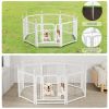 Dog Playpen 8 Panels 24" Height Heavy Duty Dog Fence Puppy Pen for Large Medium Small Dogs Indoor Outdoor Foldable Pet Exercise Pen